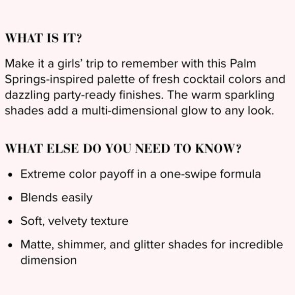 TOO FACED Palm Springs Dream Eye Shadow Palette NEW IN BOX - Picture 6 of 14